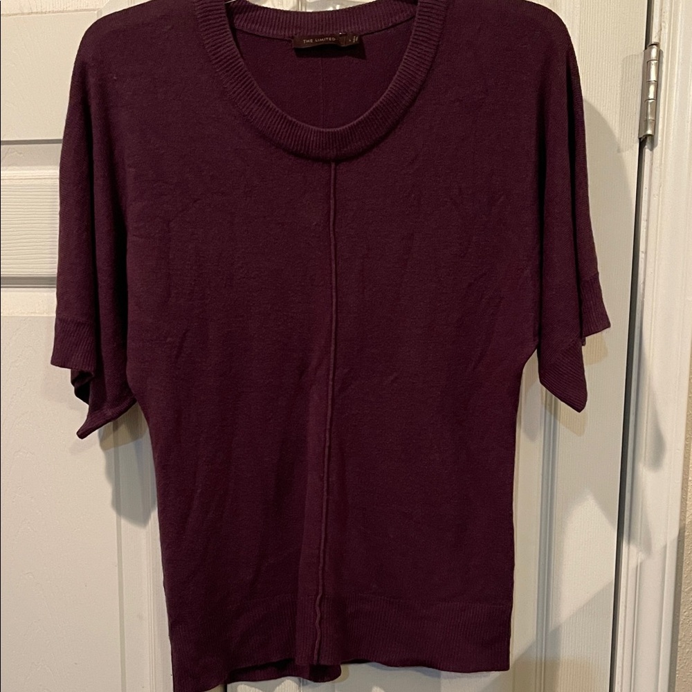 The Limited, short sleeve, purple short sleeve, sweater like